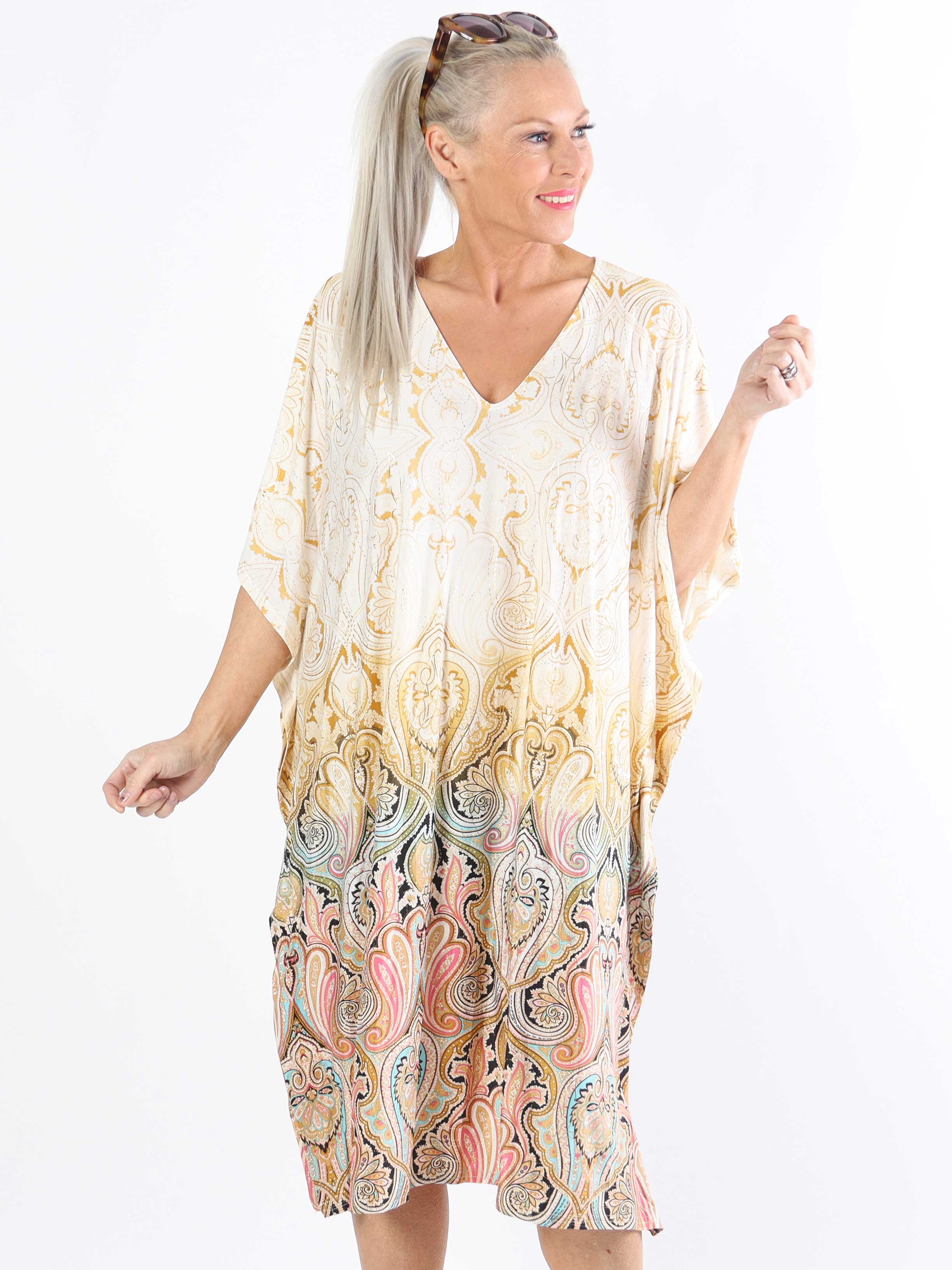 Azmina Tamaria - Tunikaklänning i plus size med resår och lös passform